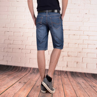 夏季男装新款JUSSARA LEE品质舒适男式韩版薄款七分牛仔短裤2030