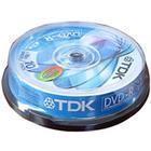 正品行货 原装TDK DVD-R 刻录光盘 16X 装彩色系列刻录盘 10片装