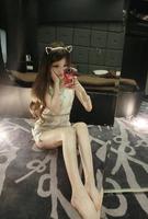 Renee-yun 王嘉韵高贵镶钻白色镂空气质钉珠蕾丝裙 裤 曲迦叶同款