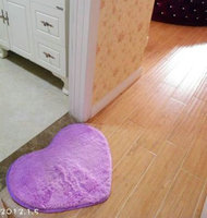 婚房装饰卧室地毯儿童特价毛绒防滑床边地毯心形紫色飘窗毯门前垫