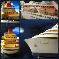 DIY手工益智剪纸折纸 仿真船模 商船货船轮船 3D立体拼装纸模型