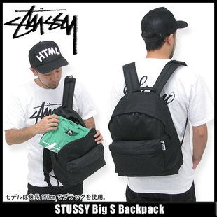 TOM-Stussy Big S Backpack 背包 双肩包 黑色包 休闲潮包