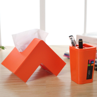正品创意礼物七字形直角纸巾盒塑料抽纸盒牙刷杯插笔筒罐礼品包装