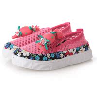 2014韩版女童公主鞋单鞋皮鞋蕾丝透明儿童鞋夏季新款凉鞋帆布网鞋