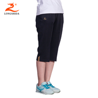 龙仕达2015年夏季大码纯色女士南韩丝户外休闲运动跑步短裤七分裤
