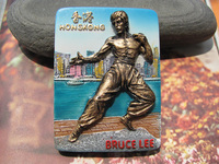 中国旅游纪念 冰箱贴 香港 星光大道 李小龙雕像 纪念品礼品
