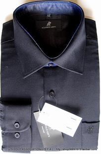 新款U.S. POLO ASSN 美国马球 专柜精品男士藏青羊毛保暖衬衫