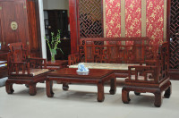 老榆木组合沙发五件套2 厂家直销酸枝红木色新中式实木明清古典