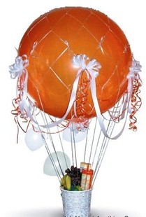 广州佛山中山气球布置，氦气球吊篮篮，满月宴小孩生日气球布置