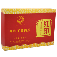云南普洱茶 下关茶厂 2012年 红印砖茶 1000克 生茶 茶砖