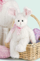 正版贝瑞白色长耳泰迪兔毛绒玩具兔子公仔娃娃六一儿童节礼品