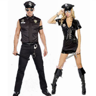 男女警装酒吧夜店派对ds演出服装万圣节女警察服装制服角色扮演