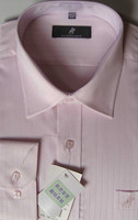 美国马球协会POLO 专柜正品男士正装商务粉色竖条长袖衬衫