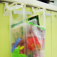 日本KM垃圾袋夹 门后购物袋夹挂钩免钉方便袋厨房手提袋架垃圾桶