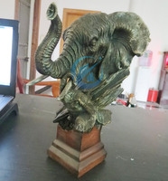 树脂工艺品家居酒店办公室电脑桌面装饰品摆件产务礼品大象头雕像