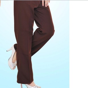 女式夏季保洁工装裤子 咖啡色保洁长裤工作裤 直筒裤子保洁员工裤