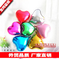 单色心形气球 铝膜铝箔气球 婚礼结婚庆典活动装饰布置氢气球批发