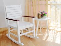 实木小圆桌北美白橡木原木色白色小茶几边桌美式厚重简约韩式