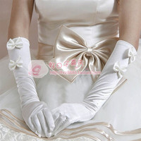 韩式新娘手套|无指蕾丝手套|短纱手袜|缎面手套婚纱|绸缎红色白色