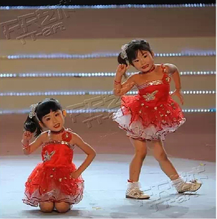 儿童舞蹈芽芽的儿歌表演服装 幼儿园女童舞台公主连衣纱裙演出服
