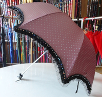 2013新款蕾丝花边折叠雨伞防紫外线伞太阳伞黑胶防晒50