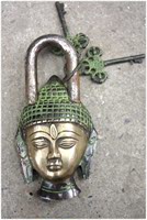 刘家园纯铜中式释迦摩尼菩萨佛像佛头仿古铜锁头包邮