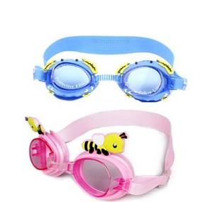 新款泳镜男女儿童可爱防雾防水游泳镜卡通螃蟹蜜蜂硅胶游泳镜