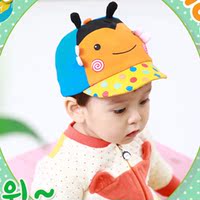 2015春季新款韩版儿童帽子婴儿宝宝帽子纯棉小蜜蜂造型休闲鸭舌帽