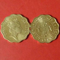 ▲新天地▲：全新原光香港硬币钱币2毫1991年港币英女王头像