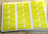 P字型84x26黄色A4纸工程标签线缆标签机房布线标贴网络电网标签纸