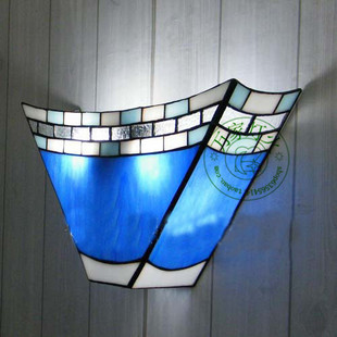 简约现代蒂凡尼地中海风格壁灯走廊过道灯时尚创意楼梯间蓝色壁灯