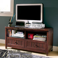 实木电视柜美式电视机柜小户型宜家客厅电视柜卧室实木家具定制