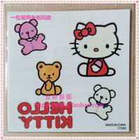 2张/套 Hello Kitty猫和小熊3★9.5X9.5cm卡通防水防汗纹身贴纸