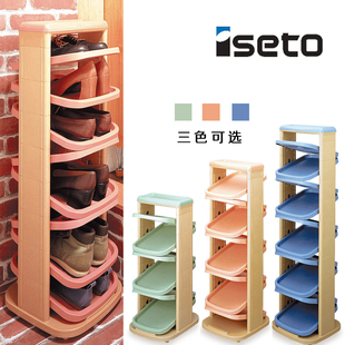 日本进口ISETO 立式门边塑料鞋架 鞋子整理架 收纳架 鞋柜置物架