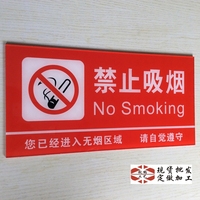 现货 特大号亚克力禁止吸烟标志墙贴 请勿吸烟提示牌 禁烟标识牌