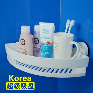 新品包邮 韩国dehub超级吸盘 大容量浴室墙角架 厨房多功能置物架