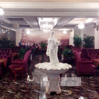 现代欧式酒店大厅会场装饰摆件*佳艺雕塑*美女人物大水景流水喷泉