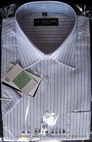 U.S.POLO保罗（美国马球协会）专柜正品男士竖条全棉免烫短袖衬衫
