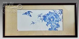 景德镇陶瓷瓷板现当代艺术名家作品王亮手绘青花秋韵 精品