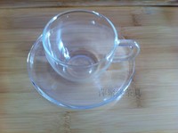 高硼硅玻璃杯子杯碟杯盘，咖啡杯杯碟 茶杯杯碟套装