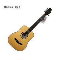 卓韵乐器 鹰牌HAWKS M21 BABY 36寸旅行 民谣吉他 女生儿童木吉它