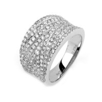 卡蒂诺正品1.25克拉精工镶嵌超强火彩钻石戒指