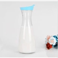 热卖透明玻璃密封瓶酸奶杯冷水瓶带盖饮料瓶1L牛奶瓶杯子果汁瓶