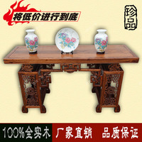 实木琴桌供桌雕花条案长方桌小书桌仿古家具榆木古筝书画桌子