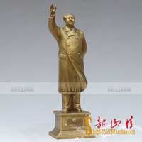毛泽东纯铜挥手像 铜像 毛主席全身站像 办公室招财摆件 42厘米