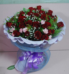 福州鲜花速递 订花福州订花集美鲜花圣诞情人节节30朵红玫瑰花束