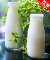 促销250ml无铅玻璃牛奶瓶密封 鲜奶瓶 酸奶保鲜瓶 储存豆浆瓶含盖