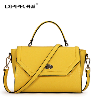 DPPK 2015新款欧美潮锁扣横款方形糖果色单肩手提斜跨女士包包袋