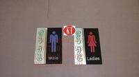 促销黑亚克力雕刻洗手间 厕所门牌 标识牌指示牌 标牌 贴牌提示牌