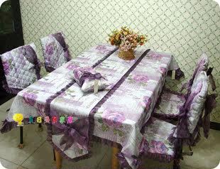 亚派家纺-布艺防滑椅垫 椅背套 桌旗 桌布 多用盖巾 玫瑰情缘
